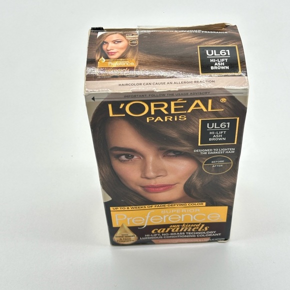 L’Oreal Paris Superior Preference UL61 Hi-Lift Ash Brown Permanent Haircolor NIB - Picture 1 of 7